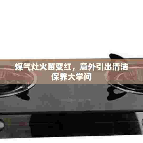 煤气灶火苗变红，意外引出清洁保养大学问