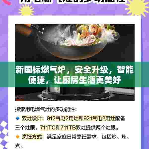 新国标燃气炉，安全升级，智能便捷，让厨房生活更美好