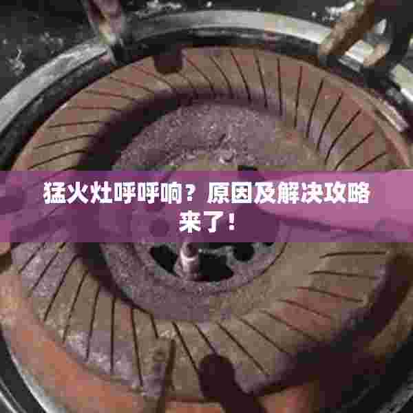 猛火灶呼呼响？原因及解决攻略来了！